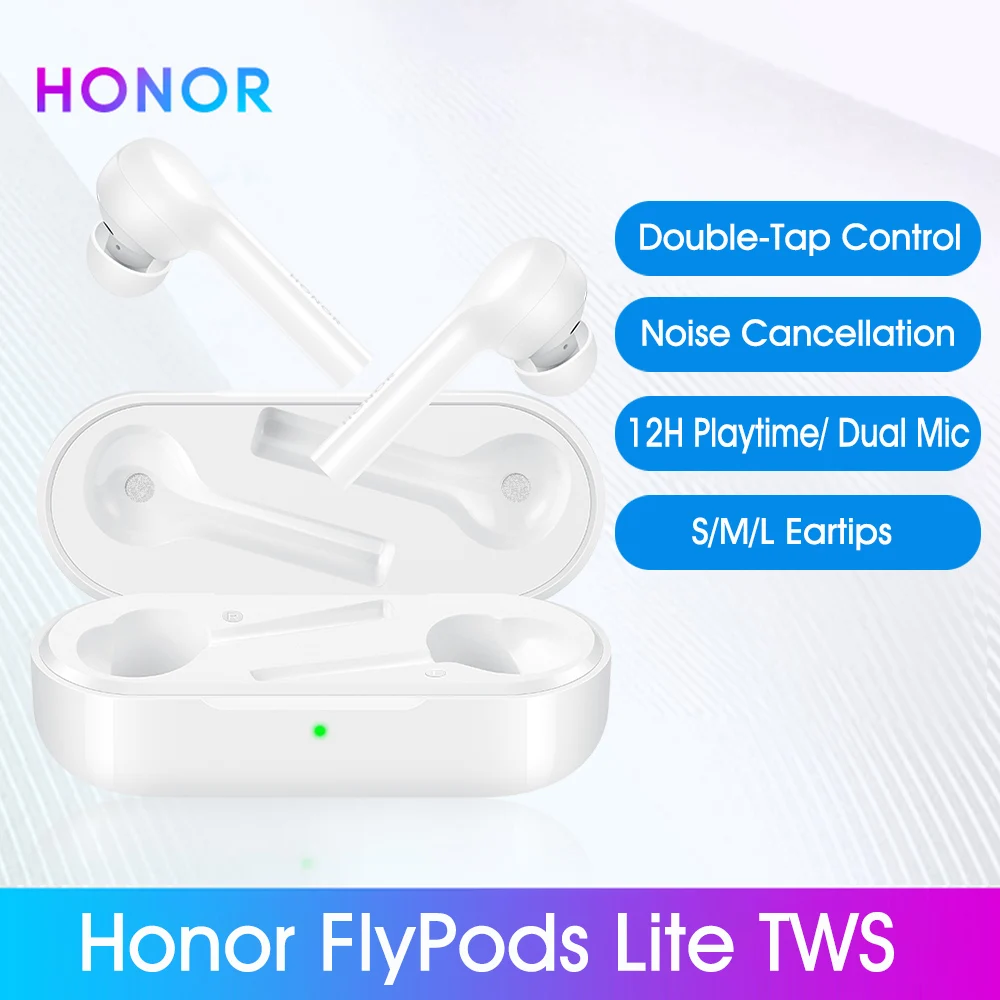 Huawei Honor Flypods Lite беспроводные наушники Bluetooth наушники TWS наушники водонепроницаемые IP54 Tap управление с зарядным устройством