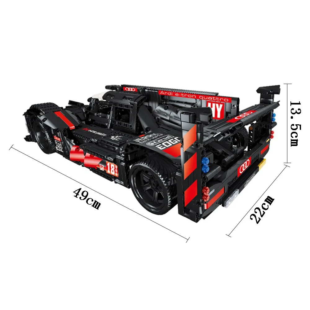 1908 шт RC Technic Audi R18 супер гонщики Спорт гоночный автомобиль строительные блоки