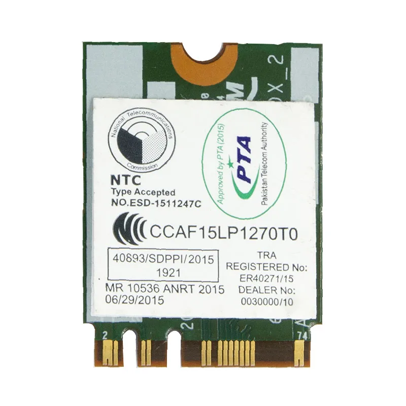 Broadcom BCM94350ZAE BCM94350 DW1820A 802.11AC 867 Мбит/с NGFF M.2 Bluetooth 4 1 Беспроводной карты Dual Band сети Wi-Fi 2