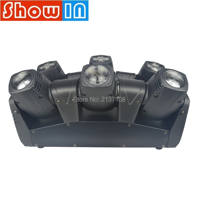 2 шт./лот 6*10 Вт RGBW 4 в 1 CREE светодиодный паук луч движущийся головной свет DMX для DJ