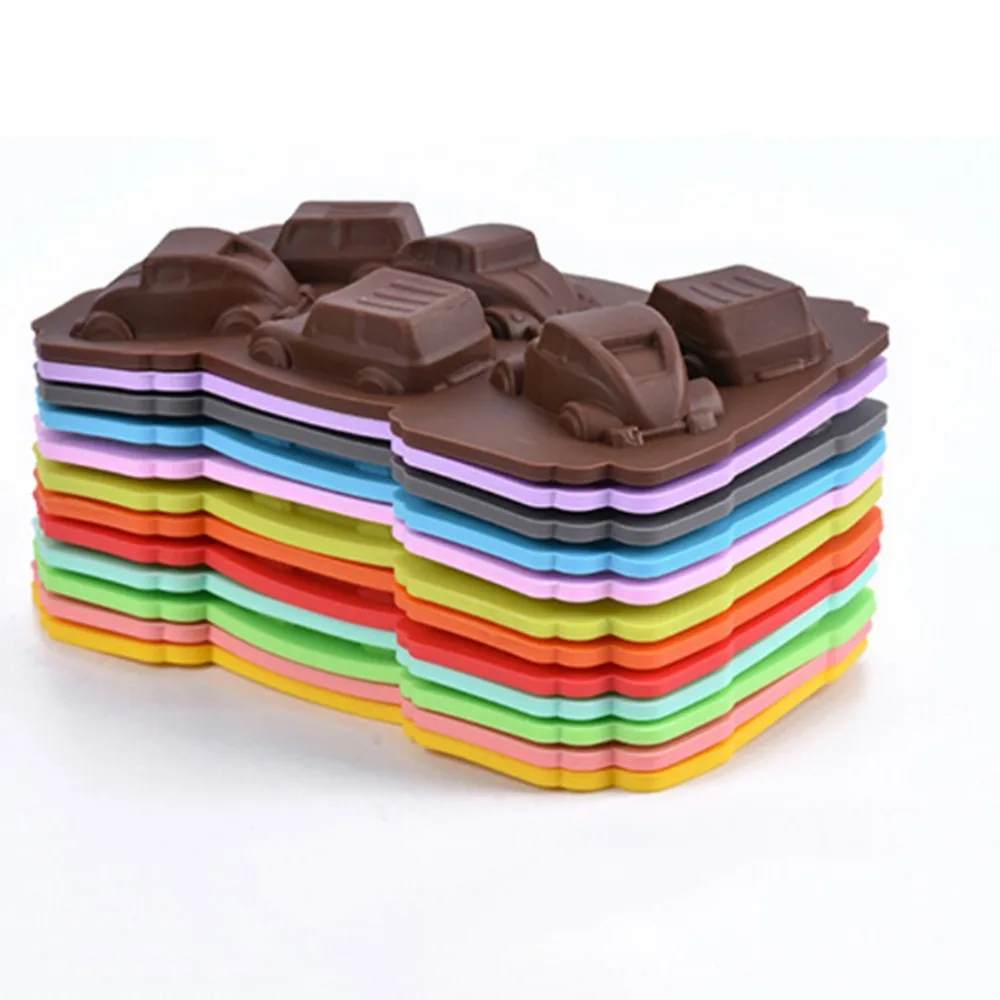 

Cartoon Car Baking Mold Candy Cookies Chocolate Soap Baking Mold Tool Silicone Mold fondant Cake Decoration 1Pcs