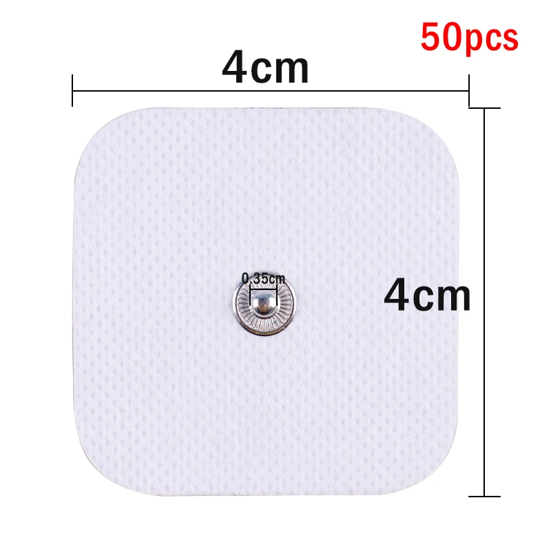 4x4cm 50pcs Цифровая терапия машина физиотерапия массаж Средства ухода за кожей для похудения массаж импульса ADOR электронных акупунктурный массаж электрода - Цвет: 4x4cm 50pcs