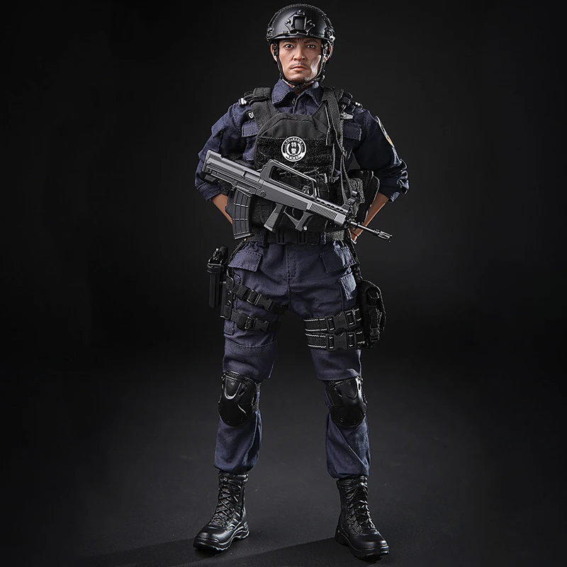 

instock 1/6 Mini Times Toys M026 Chinese SWAT Male Soldier Special Police Action Figure Doll
