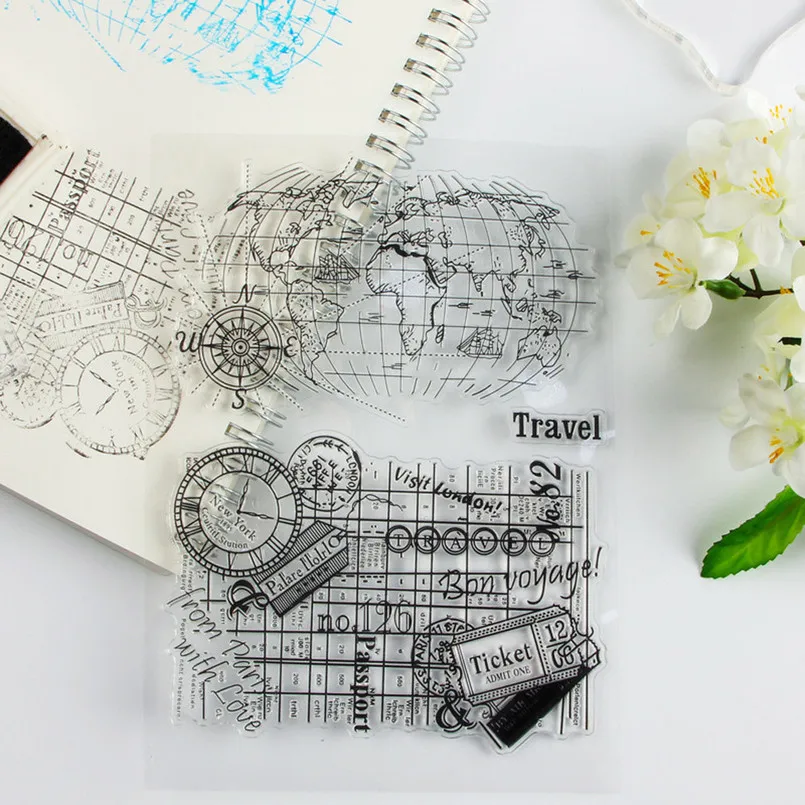 Прозрачный силиконовый штамп с французскими словами печать для скрапбукинга