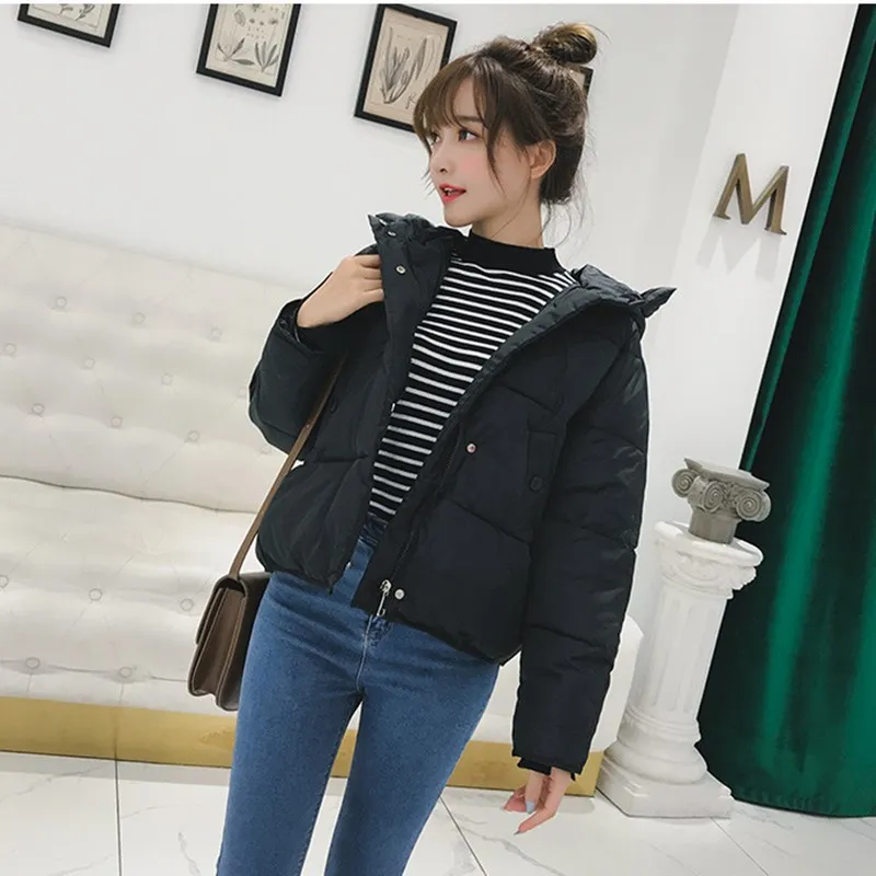 

L-XXXL Korean Slim thin fashion casual jacket winter jacket women short paragraph 2020 new long-sleeved jacket coat MA010