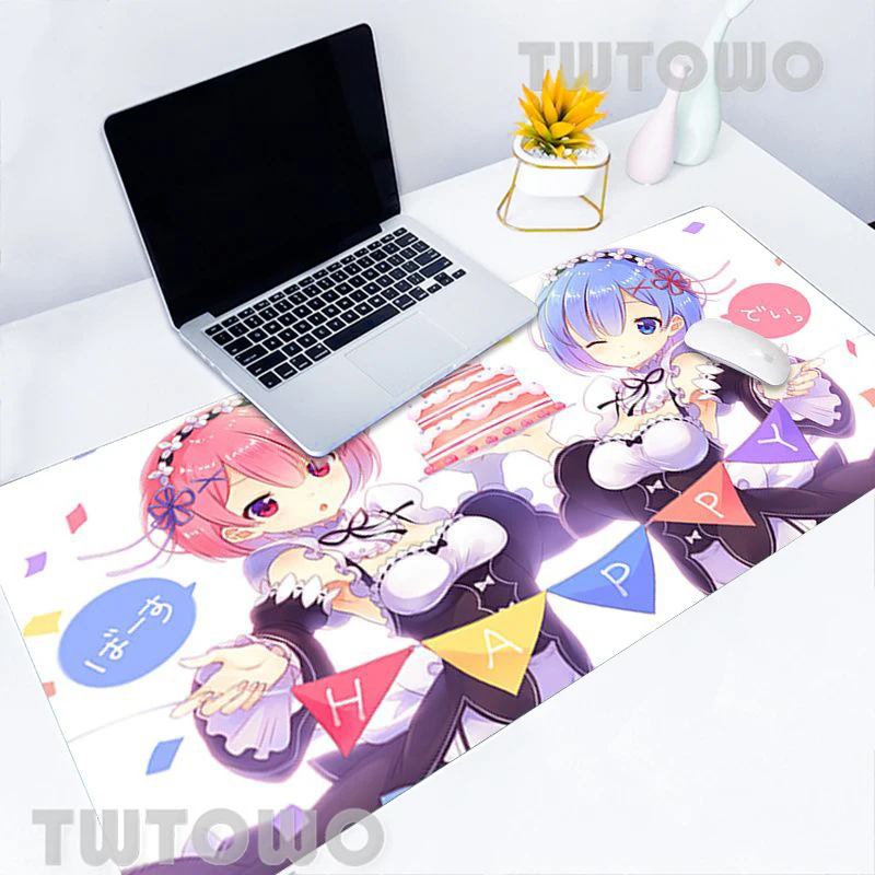 

Re Zero Girl Mouse Pad Gaming HD Keyboard Pad Table Mat Desk Mat Desktop Mouse Pad Mouse Mat MousePads Gamer Carpet Home Office
