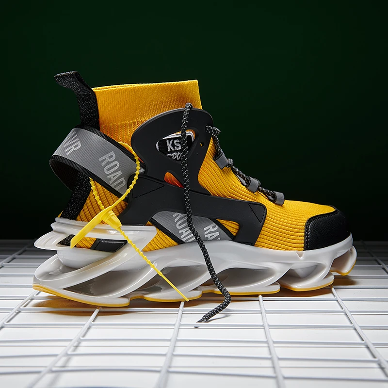 

2020 New Blade Running Shoes for Men Breathable Mesh Socks Sneaker Antiskid Damping Athletic Sport Shoes Training Run Zapatillas