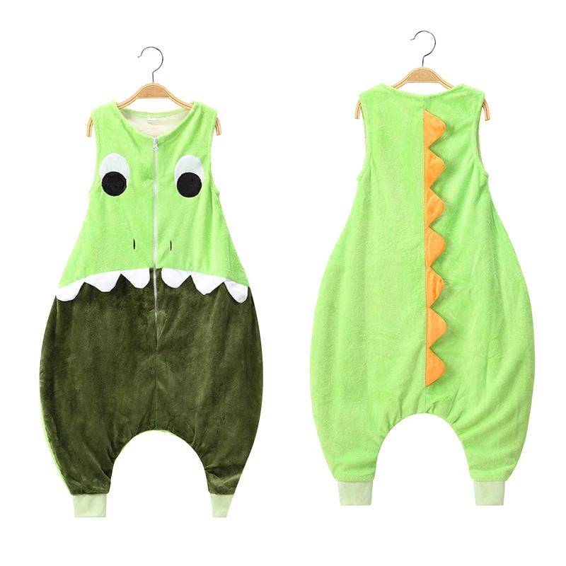 Сезон весна осень Спальный мешок с длинными рукавами Фланелевая зимняя Пижама