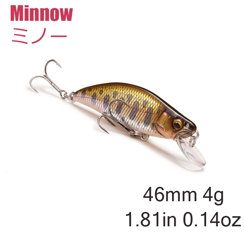

New46mm 4g Mini Crankbait Wobbler Fishing Lure Artificial Carp Bass Crank Floating Hook Catfish Minnow Hard Bait Fishing Tackle