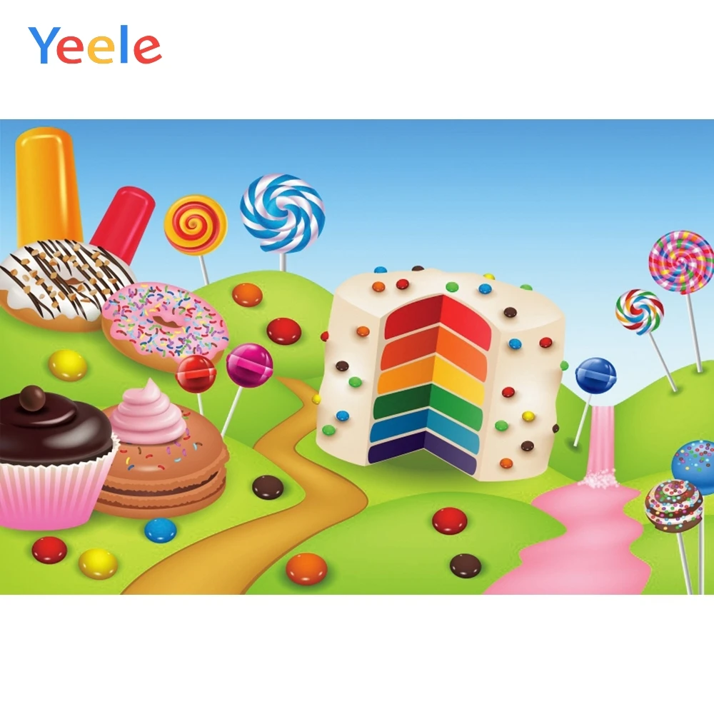 Сказочные Мультяшные конфеты бар Сладкая фотосессия ребенок портрет фото фоны