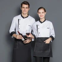 chef uniform long sleeved qiu dong outfit catering hotel hotel kitchen bake cake chefs white male