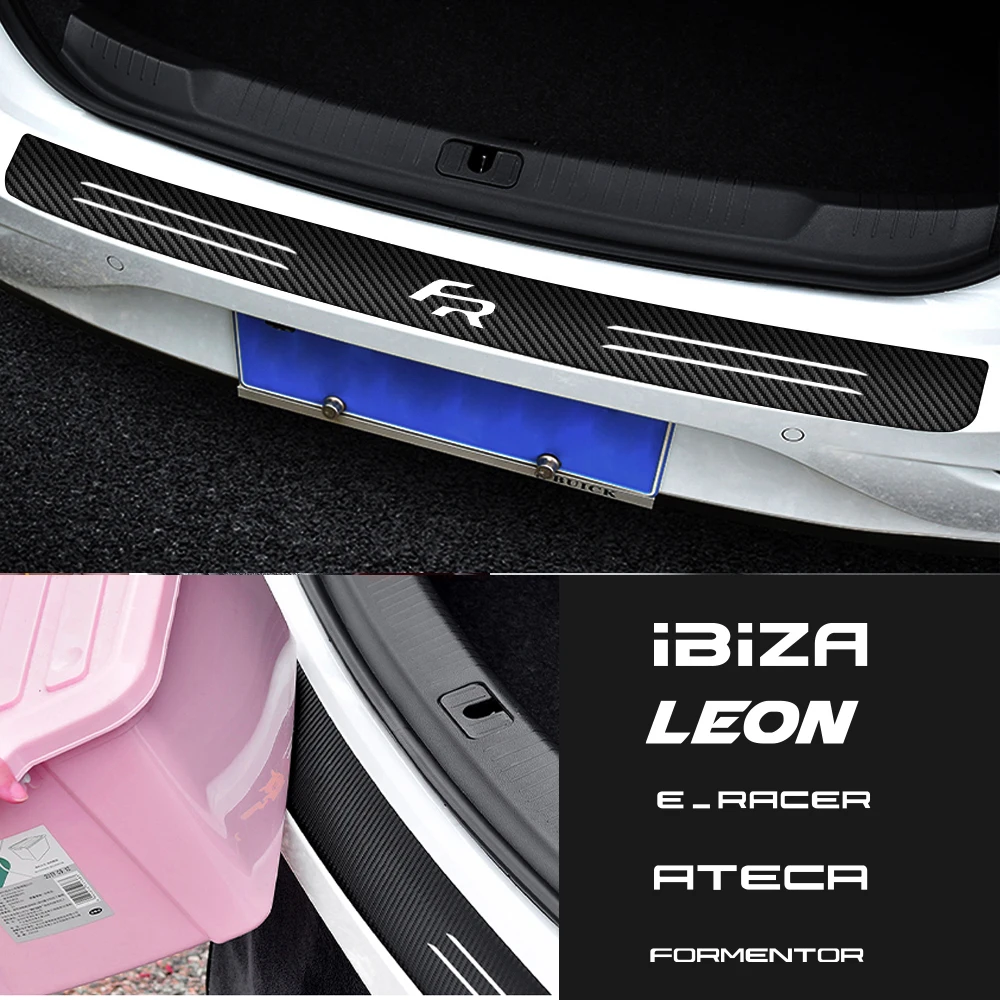 1 шт. наклейки на багажник заднего бампера для автомобиля Декор из углеродного