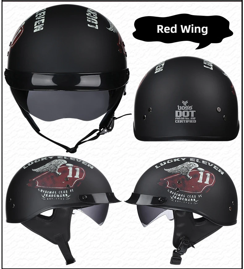 Мотоциклетный шлем DOT ретро сертификация немецкий для скутера винтажный