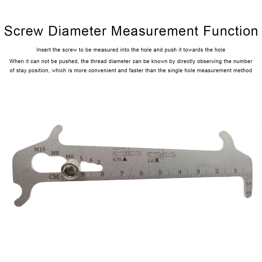 

Bicycle Chain Wear Checker Indicator Stainless Steel Card Gauge Measurement Ruler Cycling Repair Tools MTB Bike Accessories