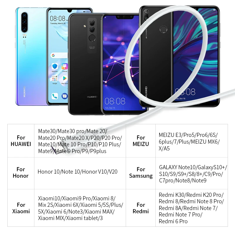 Супер тонкий Type C кабель 5A Быстрый зарядный для Samsung S20 S9 USB быстрая зарядка