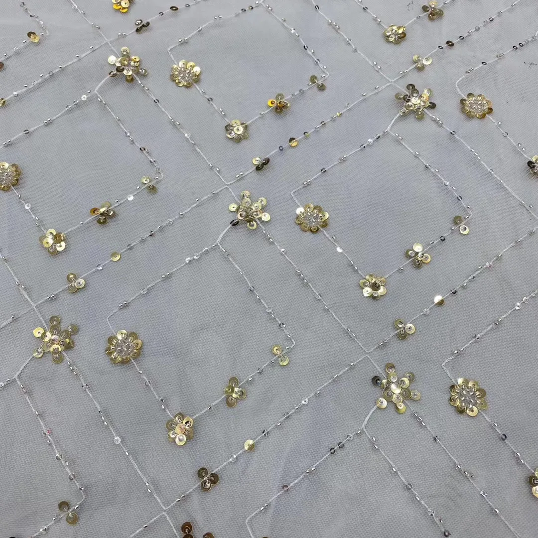 Новинка многоцветная ткань с блестками и вышивкой сливы крупное свадебное