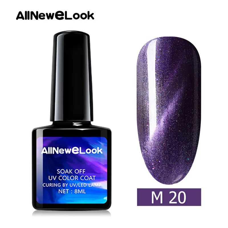 CA020 Allneweook УФ-гель для ногтей Cateye 8 мл Магнитный лазер лак для ногтей клей для ногтей - Цвет: CA020