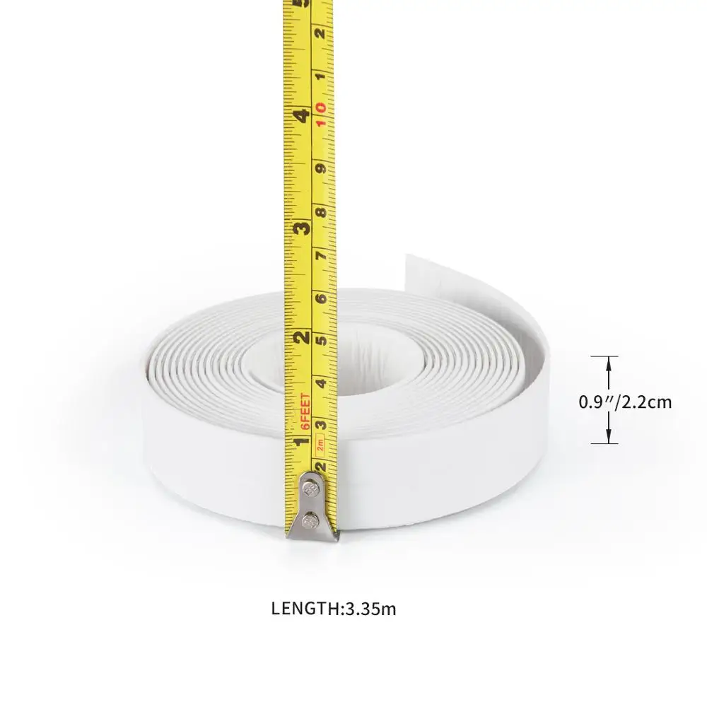 22mm ANHO 3,35 м уплотнительная полоса кухонная угловая линия раковина противообрастающая Пылезащитная Водонепроницаемая настенная клейкая лента для ванной самоклеящаяся белая - Цвет: 22mm