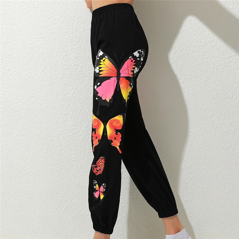

Retro Cartoon Printed Pants Street Harajuku Woman Loose Trousers Pantalones Mujer Cintura Fashion Casual Female Pants