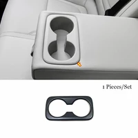 for hyundai tucson 2021 2022 abs wood grain car rear water cup frame cover trim sticker styling internal accessories 1pcs