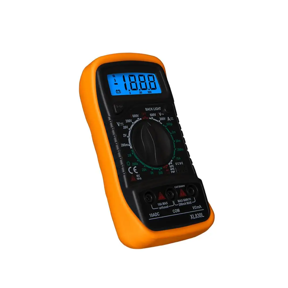 Цифровой мультиметр XL830L Ручной ЖК дисплей с подсветкой амперметр