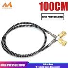 Шланг высокого давления M10x1, 100 см, нейлоновый, с резьбой, с пружиной из нержавеющей стали и быстроразъемными соединителями