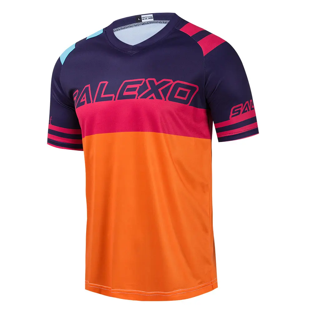 

Off-Road Mountain Bike Cycling Jersey Downhill Mountain Speed Submission SALEXO DH Maillot Ciclismo Hombre Quick-Drying Jersey