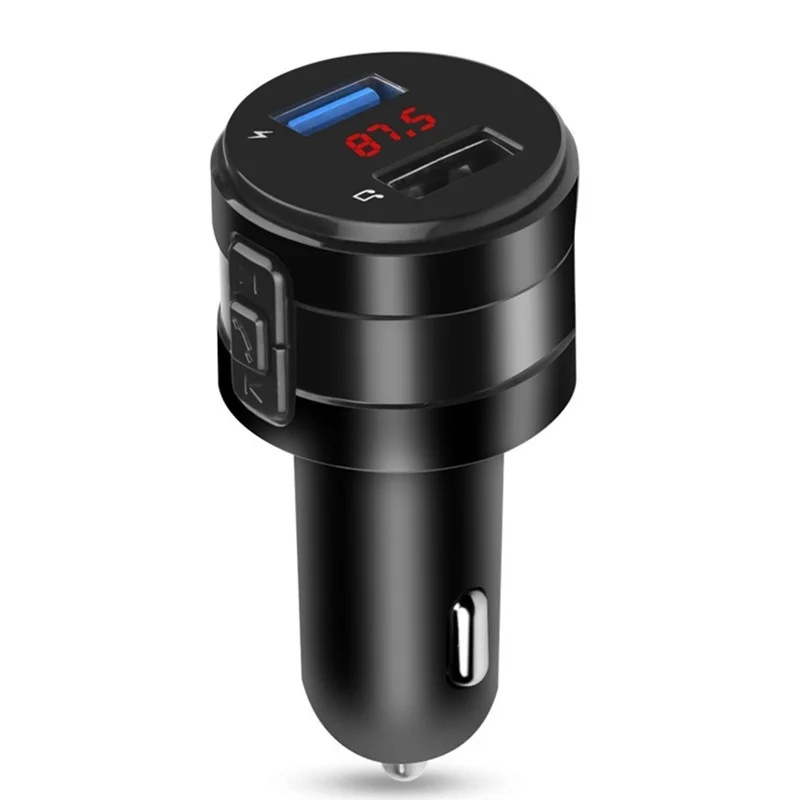 

Car Charger Bluetooth Car FM Transmitter Audio Adapter Receiver Wireless Handsfree and Dual USB Ports MP3 Music Player Car Kit