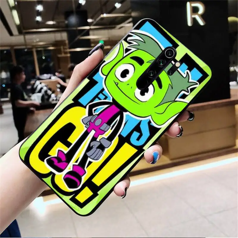 

PENGHUWAN Teen Titans Go Soft Silicone Black Phone Case for Redmi Note 8 8A 8T 7 6 6A 5 5A 4 4X 4A Go Pro