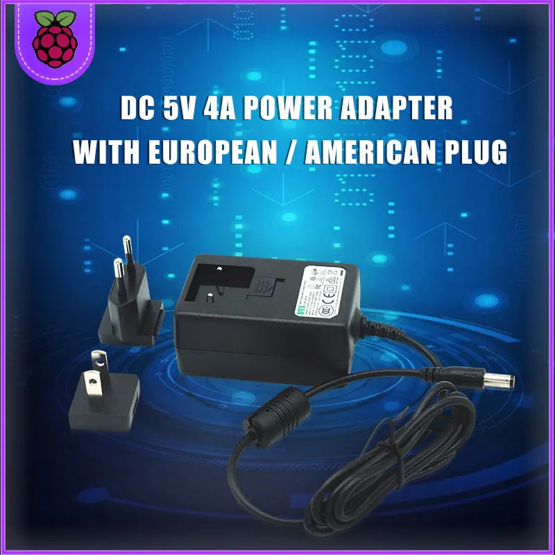Адаптер питания постоянного тока 5 В, 4 а с планкой USB 5, 5 х2, 5 для Raspberry Pi X825, X820, X800 SATA/X735/X750