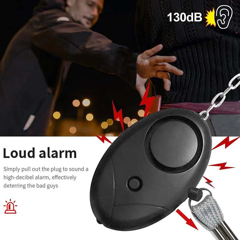 Self Defense Alarm 130DB Security Protect Alert Scream Loud Emergency Alarm Keychain Personal Safety For Women Child Elder Girl