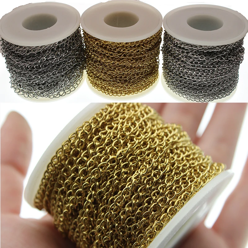 (Не выцветает) браслет из нержавеющей стали сварной удлинитель хвостовой цепи