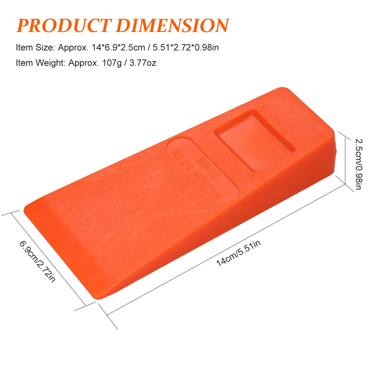 4Pcs 14cm Orange Plastic Felling Wedge Felled Chock Tree Cutting Spiked Woodcutting Tool | Дом и сад