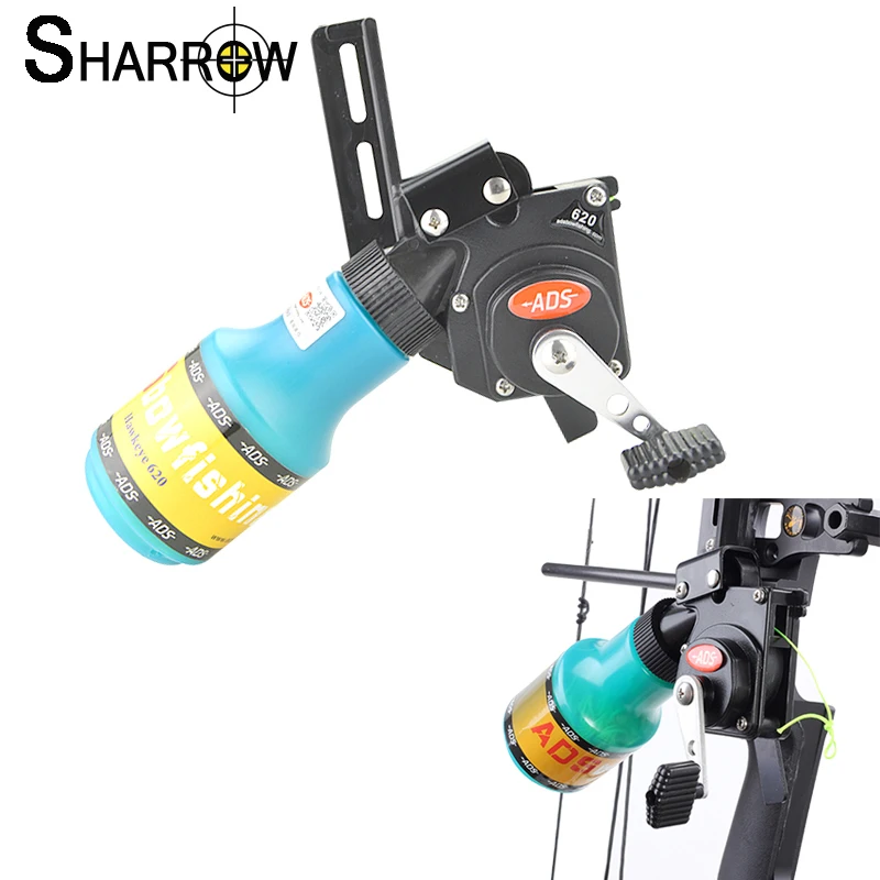 1 комплект Стрельба из лука лук Рыболовная катушка с 21 м веревочные горшок Bowfishing