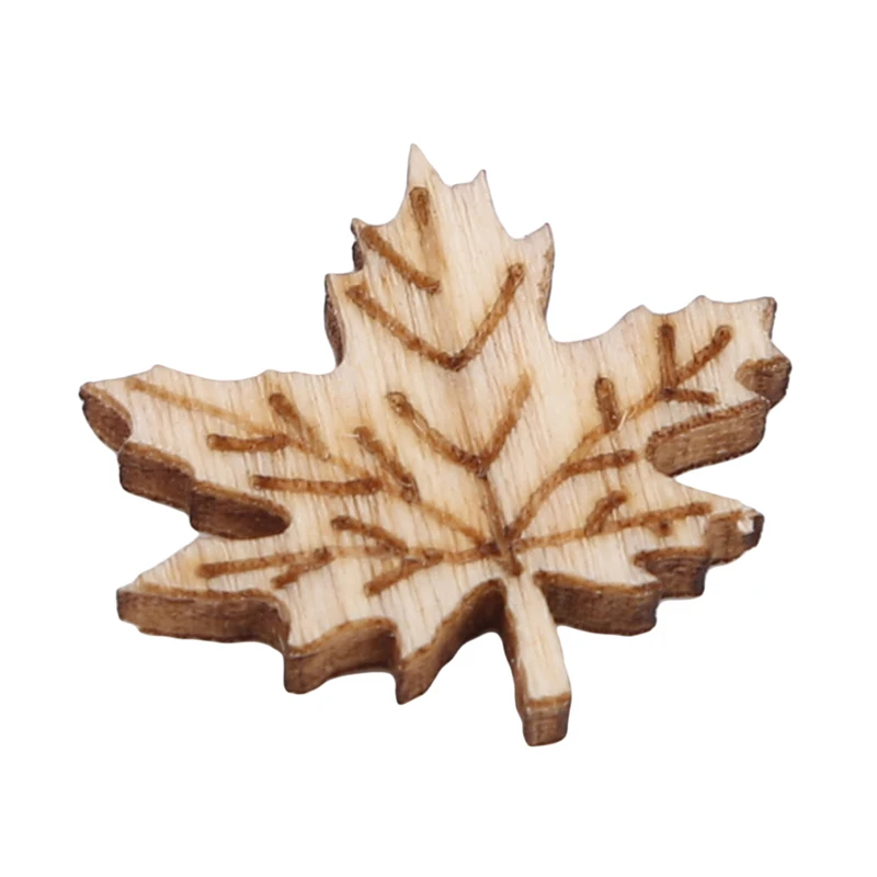 50/100pcs Wooden Buttons New Arrival Flower Leaf Shape Mixed Wood Buttons DIY Wood Environmental Decorative Handicrafts
