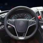 Рука сшитый черный искусственной кожи чехол рулевого колеса автомобиля для Buick Insignia 2014-2017 2014-2017 Vauxhall OPEL Insignia 2015