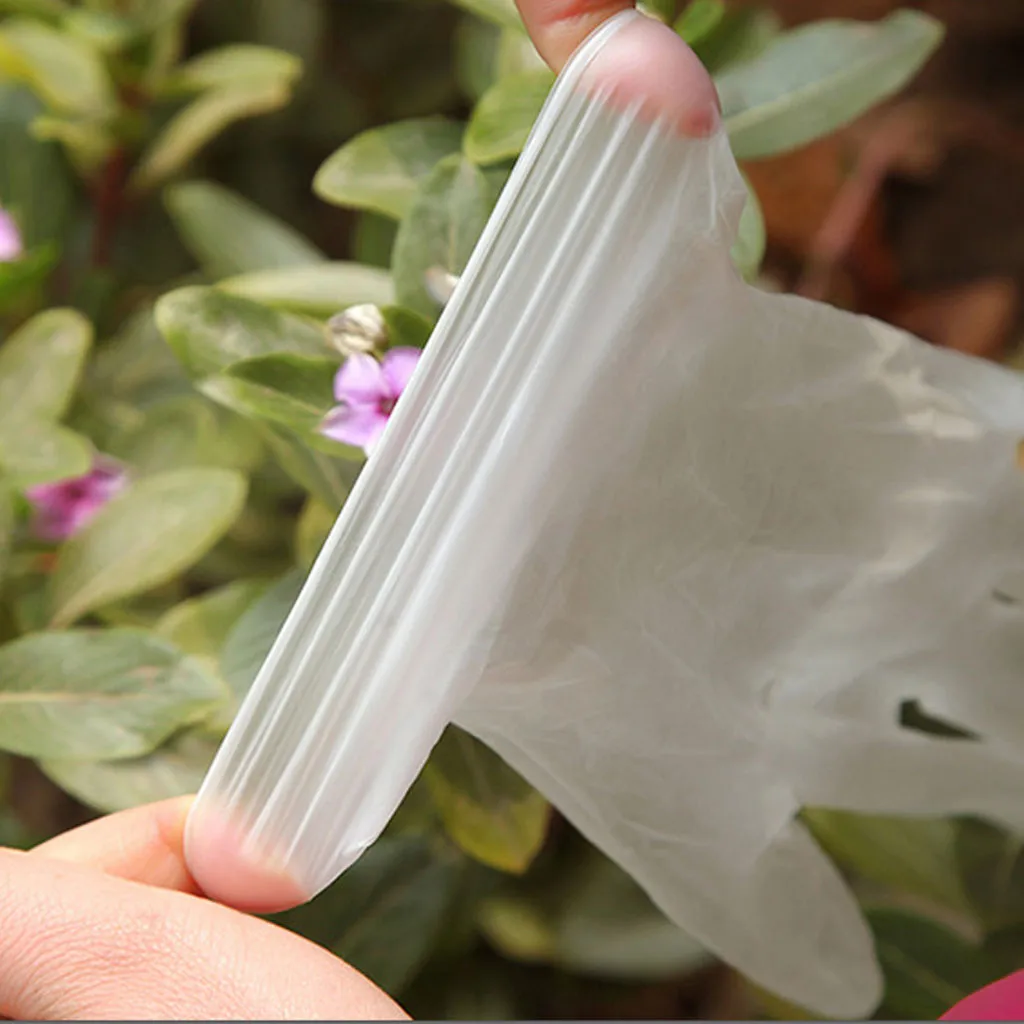 Environmental protection PVC disposable gloves hygienic transparent food grade fingerprint touch screen isolation | Аксессуары для