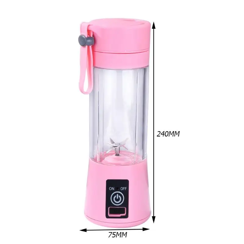 

Portable 380ML 6 Blades Juicer Handhels Bottle USB Electric Fruit Citrus Lemon Juicer Blender Squeezer Reamer Machine