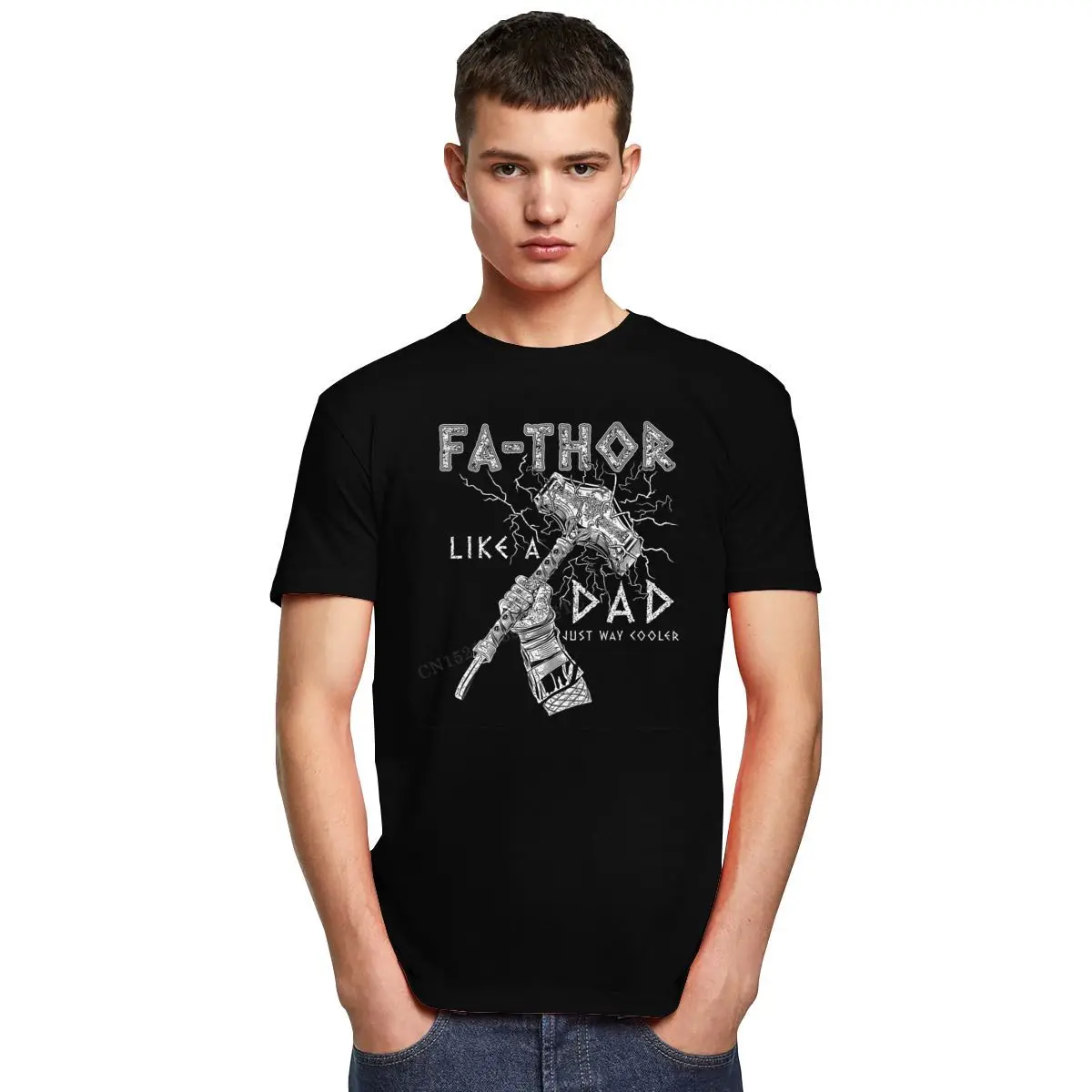 Футболка мужская классическая с круглым вырезом Повседневная рубашка принтом