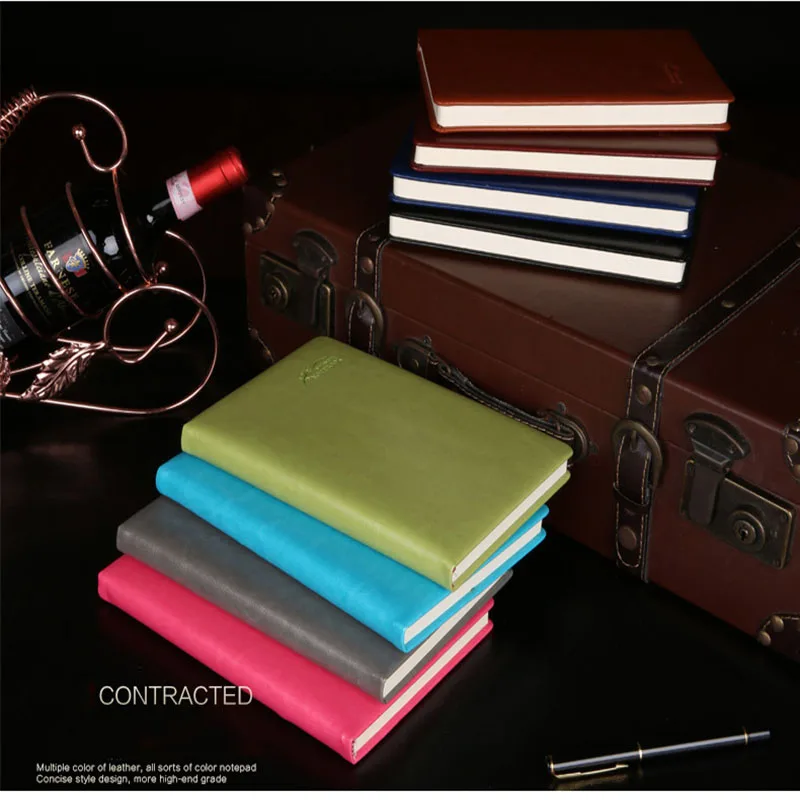 

A5 Notebook Office Leather Notepad Business Suit Notebook Creative Gift Box Custom LOGO Handbag Gift Professional Imprint
