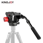 KINGJOY официальный VT-3520 Штативная головка гидравлической жидкости Панорамное видео головка шариковая головка для штатива-монопода или Камера подставка держатель мобильного цифровых однообъективных зеркальных камер и однообъективных зеркальных