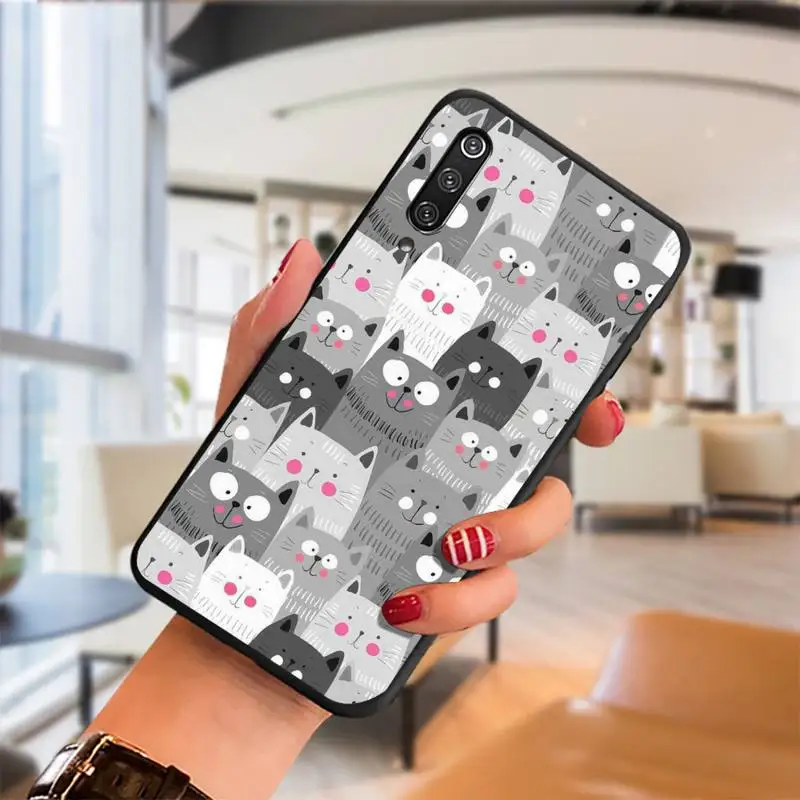 

Cartoon Cat Face A Lot Pile of Cats Phone Case For Xiaomi F1 mi10lite 5 8se pro note2 3 6 8explorer 9t a2lite Cover Fundas Coque