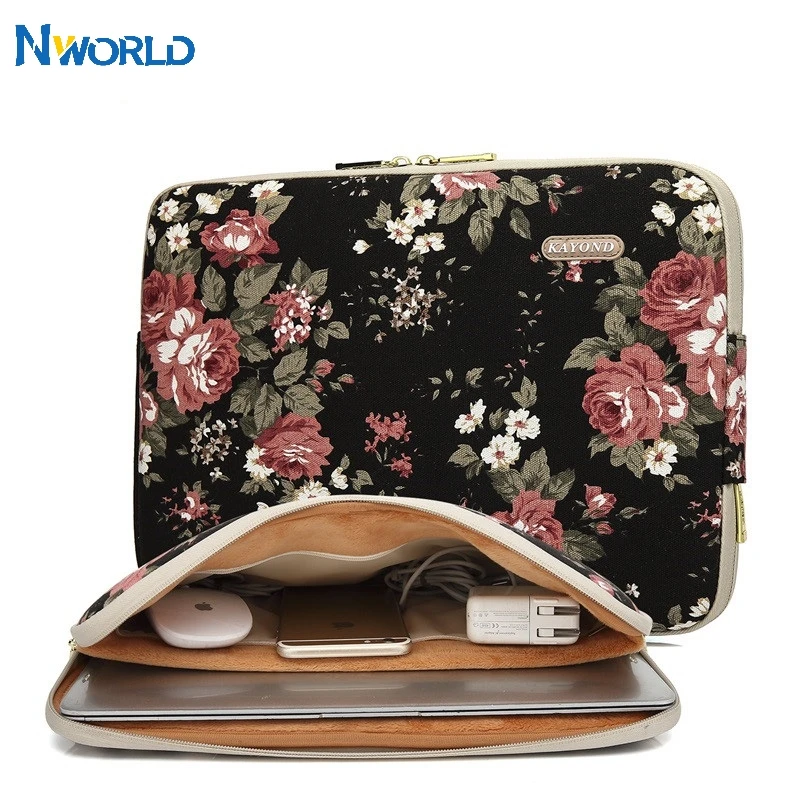 Чехол Nworld 2020 с цветочным рисунком для ноутбука 11 13 14 15 6 дюйма сумка Macbook Air Pro Xiaomi