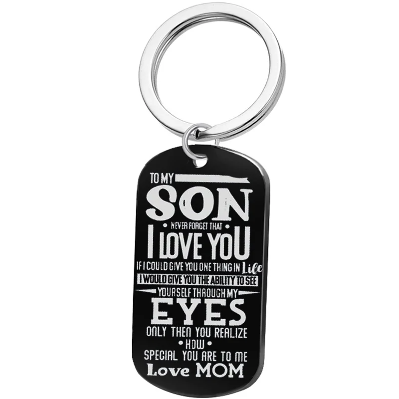 Креативный новый продукт для моего сына... Брелок с надписью Love Mom из нержавеющей