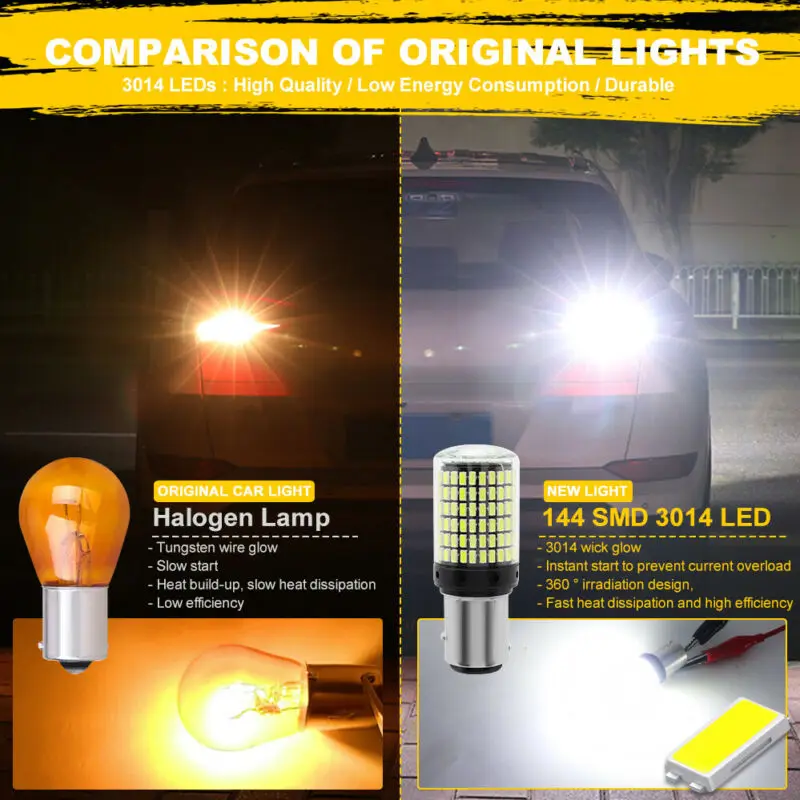 

Canbus Light Bulb Car White 144SMD Brake LED LED Replacement Bulb Lamp
