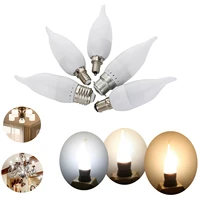 10pcslot 3w led flame chandelier bulb e12 e14 ses b22 bc e27 candle 2835 smd home lighting replace 25w halogen lamp