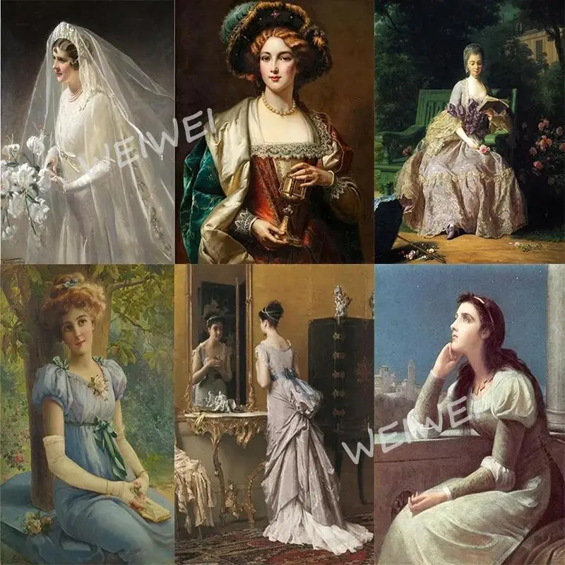 

5D Diy Diamond Painting Noblewoman Princess Dress Girl Picture Full Drill Diamond Embroidery Cross Stitch Kits Home Decor