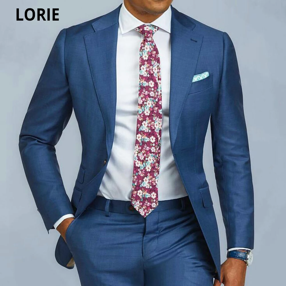 

Лори Синий Жених Нарядные Костюмы для свадьбы 2 шт. Бизнес костюмы Для мужчин Формальные вечерние костюмы 2020 осень зима Slim Fit Нарядные Костюм...