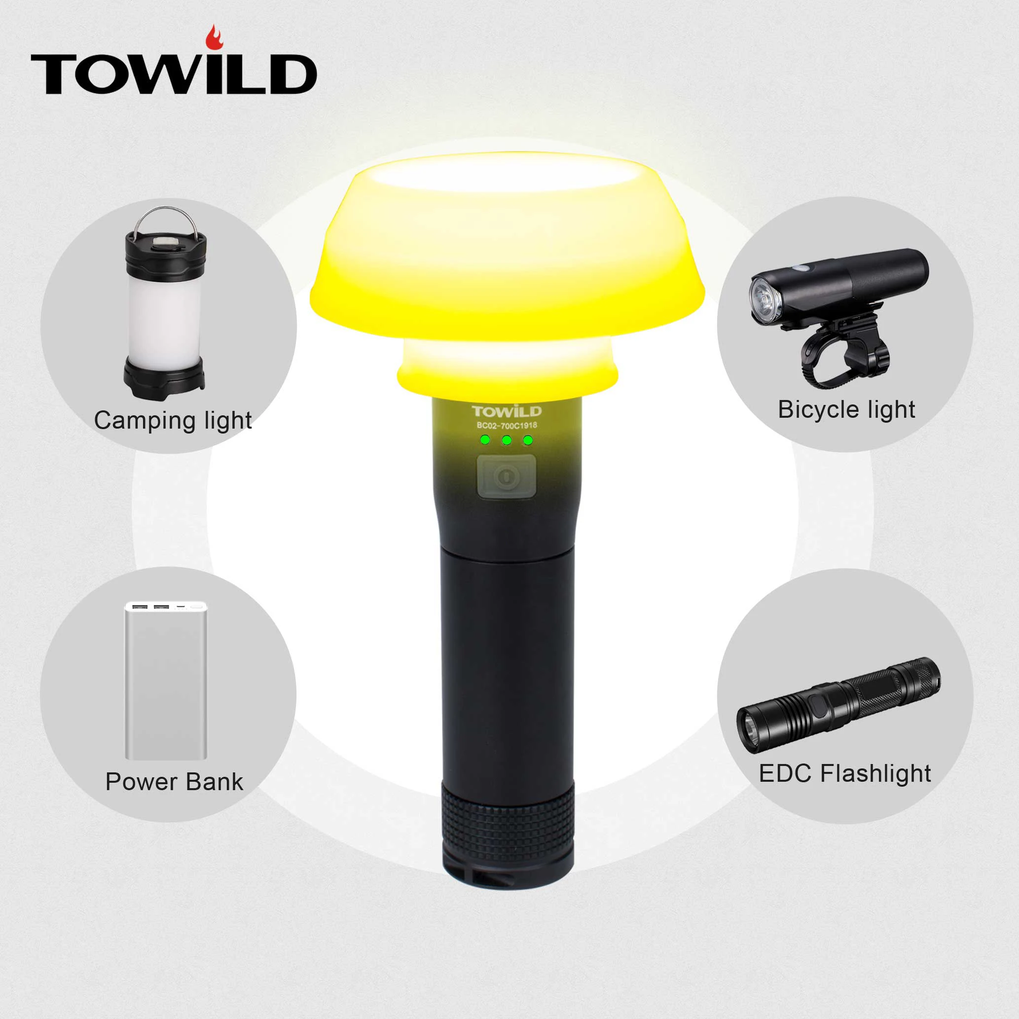 TOWILD BC02-700C Профессиональный 700 люмен велосипедный передний светильник