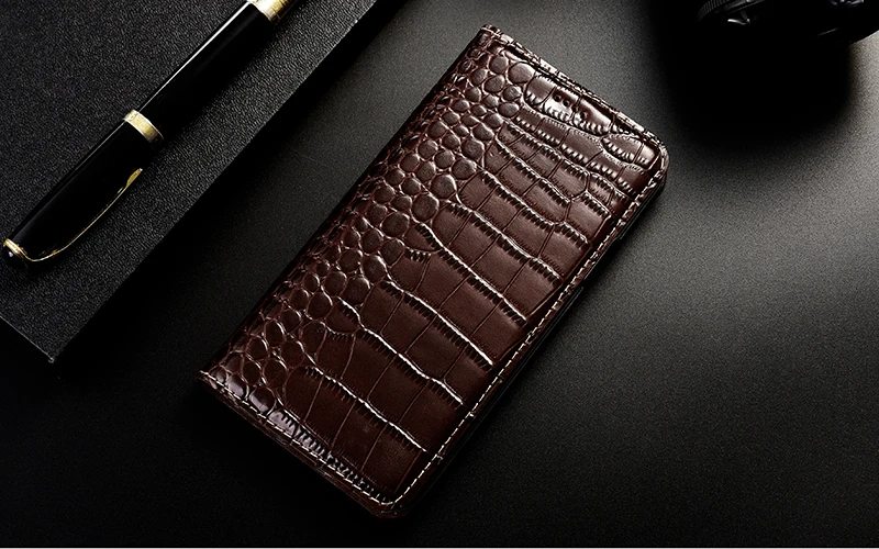 Роскошный чехол из натуральной крокодиловой кожи с откидной крышкой для Xiaomi Redmi Note 2 3 4X5 5A 6 7 7A K20 Pro Go S2, чехол-бумажник для сотового телефона